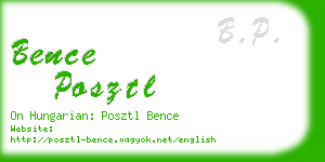 bence posztl business card